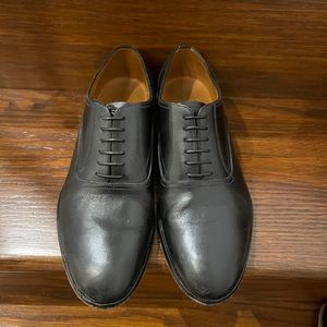 Mens dress 100% leather shoe Oxford Bally size 7.5
